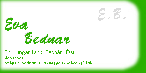 eva bednar business card